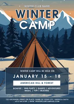Non-Marketing Campus Poster Winter Camp