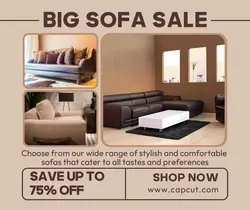 Big Sofa Sale Promotion Facebook Post