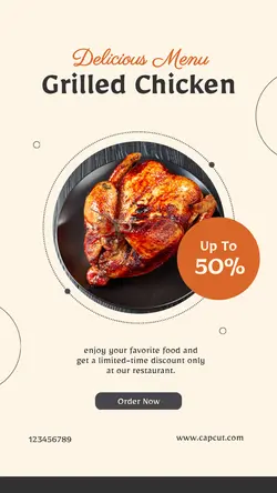 Food Grilled Chicken Promotion Instagram Story