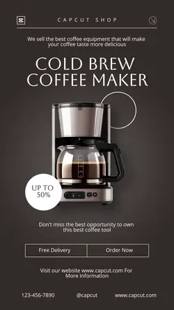 Electronic Coffee Maker Sale Instagram Story