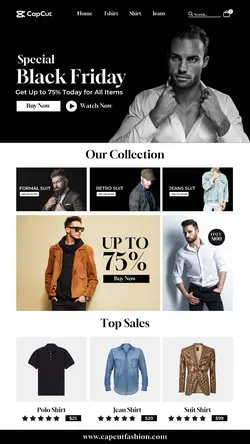 Black Friday Fashion Promotion Page