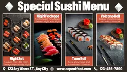 Food Special Sushi Menu Youtube