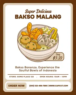 delicious bakso promotion instagram post
