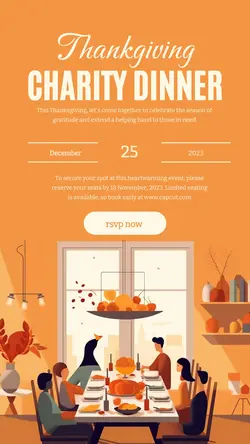 Thankgiving Charity Dinner Instagram Story