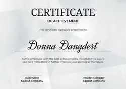 Non-marketing Education - Certificate Gold Modern