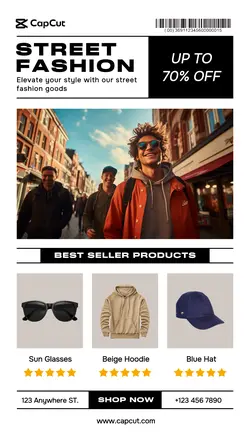 Street Fashion Promotion Instagram Post