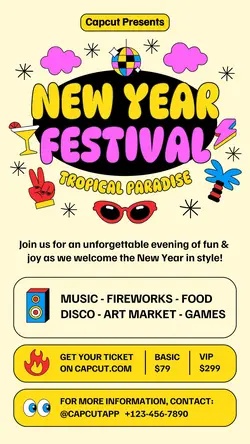New Year Festival Event Promotion Instagram Story