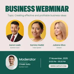Business Webminar Modern Minimalist Instagram Post