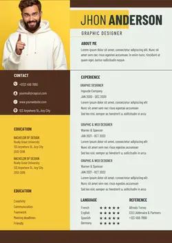 Business Graphic Designer Resume Minimalist