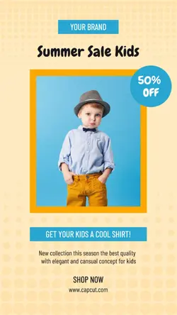 Fashion Shirt Kids Sale Instagram Story