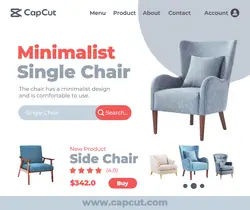 Minimalist Single Chair Promotion Page