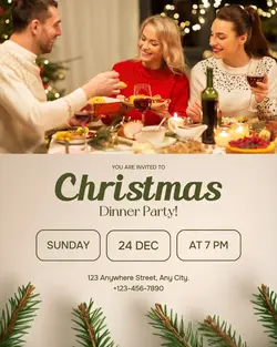 Christmas Dinner Party Instagram Portrait
