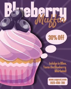 Food And Beverage Blueberry Muffin Product Display Instagram Post