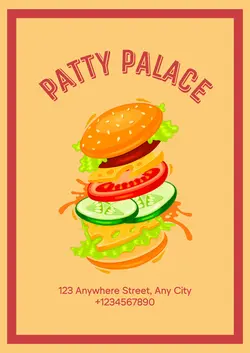 Food and Beverage Fast Food Cover Menu Poster