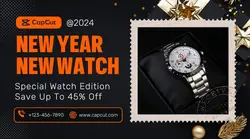 New Year Promotion New Watch Facebook Ads