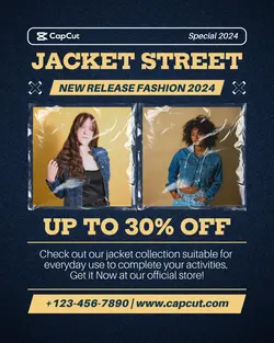 Fashion Jacket Street Promotion Instagram Post