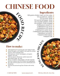 Chinese Food Recipe Display Instagram Portrait