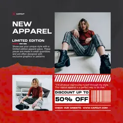 woman streetwear promotion instagram post