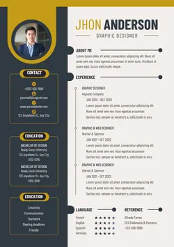 Business Graphic Designer Resume Minimalist
