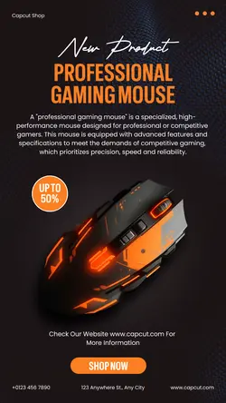 Electronic Gaming Mouse Sale Instagram Story