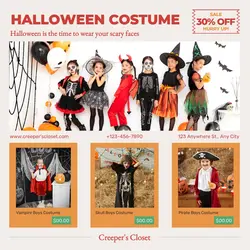 Fashion Halloween Costume Sale Instagram Post