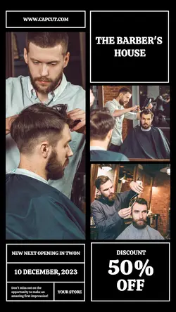 Business Barber Grand Opening Sale Instagram Story