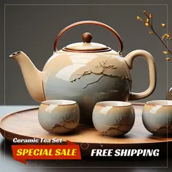 E-commerce Hero Image Household Accessories Ceramic Tea Set