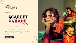 Fashion Eyewear Product Display Cover Scarlet