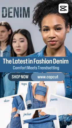 Fashion Denim Product Display Instagram Blue