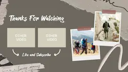 Non-marketing Youtube End Screen Hiking