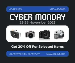 Cyber Monday Camera Sale Facebook Post