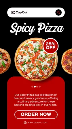 3 Multi-product Image + Food Spicy Pizza Promotion