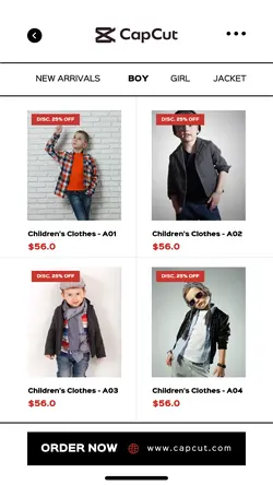 4 Multi-product Image + Children's Clothes Product Display