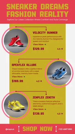 2 Multi-product Image Sport Shoes Promotion for Instagram Post