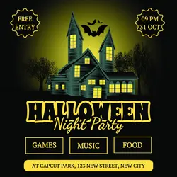 Halloween Night Party Instagram Post