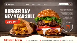 Burger New Year Sale Promotion Website