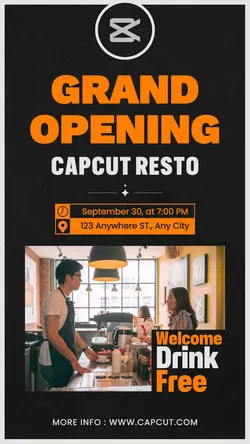 Restaurant Opening Event Instagram Story