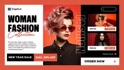 Woman Fashion Collection New Year Sale Promotion Website
