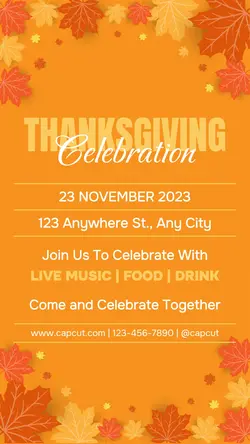 Thanksgiving Party Instagram Story