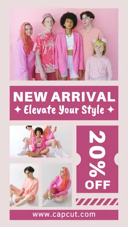 Fashion New Arrival Instagram Story Pink