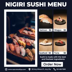 Food Nigiri Sushi Menu Instagram Post