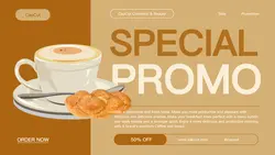 Cafe Special Promotion Illustration Twitter Post