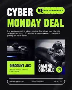 Cyber Monday Electronic Sale Instagram Post