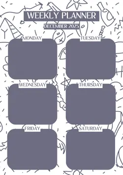 Non-Marketing Weekly Planner White Illustration