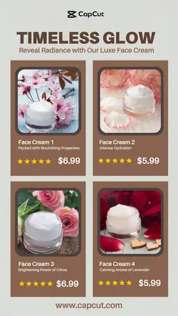 Beauty and Personal Face Cream Product Display Ins