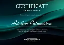 Non-marketing Education - Certificate Gold Modern