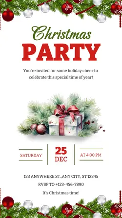 Christmas Party Instagram Story
