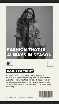 fashion classic product display instagram story