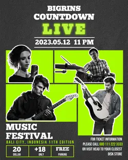 Countdown Music Festival Promotion Instagram Potrait
