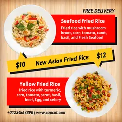 Food and Beverage Asian Fried Rice Instagram Feed